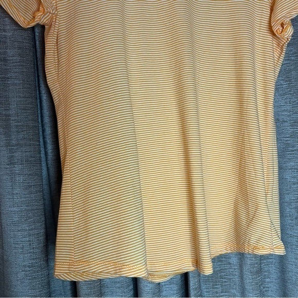 NWT Gap Orange Stripe Short Sleeve Crewneck Tee Shirt Size Medium - Picture 4 of 12